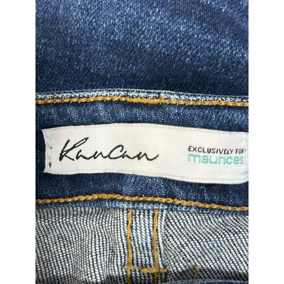 Kancan Maurices Jeans Size 26 High Rise Skinny Dark Wash Blue Denim Distressed - Picture 6 of 12